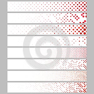 Abstract dot pattern rectangular web banner background set