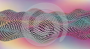 Abstract Dot Pattern Wave Background