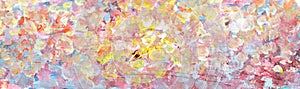 Abstract dot smear Brush stroke acrylic and watercolor painting.  Color texture background. Horizontal long poster, greeting cards