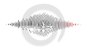 Abstract Dot Wave Pattern Vector, Digital Data Visualization Graphic, vector design Generative AI