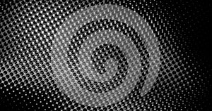 Abstract dots grid halftone wave futuristic twisted pattern with circle minimalism geometry texture