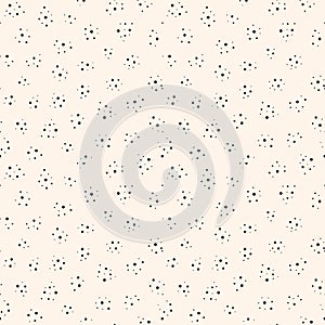 Abstract dots seamless pattern. Modern vector minimalist monochrome background. Subtle black and white repeat design
