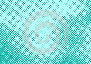 Abstract dots stripe halftone effect on green turquoise background and texture