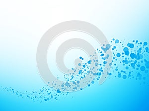 Abstract dotted background blue wave texture