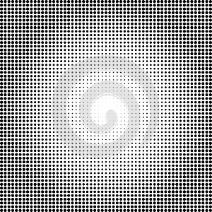 Abstract dotted background.Halftone effect. Vector texture. Modern background. Monochrome geometrical pattern. Strips of points. B