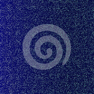 Abstract dotted blue background. Grid of blinking dots. Big data visualization. Vector illustration.