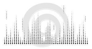 Abstract dotted equaliser. Vertical dots. Vector illustration of a graphic eq