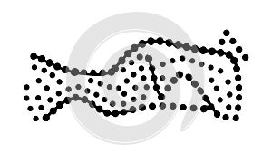 Abstract Dotted Line Pattern, Dynamic Sound Wave Effect, vector design Generative AI