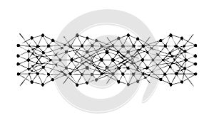 Abstract Dotted Network Connectivity Pattern, vector design Generative AI