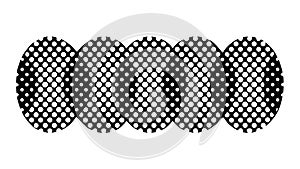 Abstract dotted oval pattern, modern dynamic texture, vector design Generative AI