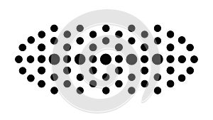 Abstract Dotted Oval Pattern Modern Graphic Element, vector design Generative AI
