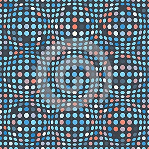 Abstract dotted seamless pattern. Texture with spheres, billowy dots for your designs. photo