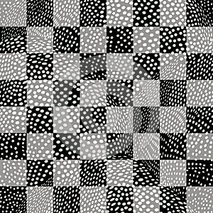 Abstract draw monochrome pattern in square