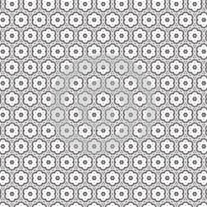 Abstract Draw Ornament Swirl Spiral Flower Floral Line Seamless Background Pattern