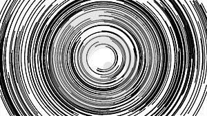 Abstract drawing background with black and white concentric lines