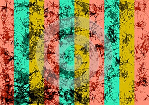 Abstract drawn grunge colorful background with vertical stripes