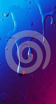 Abstract Dripping Liquid: Blue Purple Gradient Background