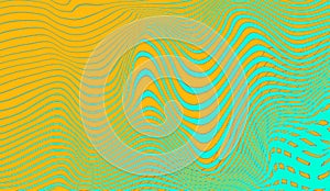 Abstract duotone yellow and green background . Halftone texture . Trendy liquid wave gradient design