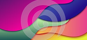Abstract dynamic 3D gradient color wave shape background