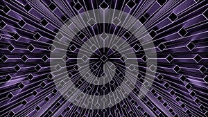 Abstract dynamic animated wave moving structure of colorful columns or blocks. Design. 3D motion background of a radial