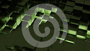 Abstract dynamic animated wave moving structure of colorful columns or blocks. Design. Wave like motion of long