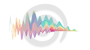 Abstract Dynamic Audio Wave Visualizer, vector design Generative AI