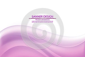 Abstract dynamic background with pink bright wavy lines in elegant smooth style. Vector illustration eps10