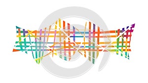 Abstract Dynamic Colorful Wavy Lines Pattern, vector design Generative AI