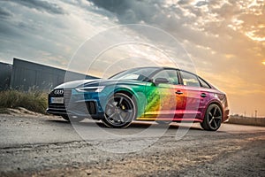 Abstract dynamic colors gradient background