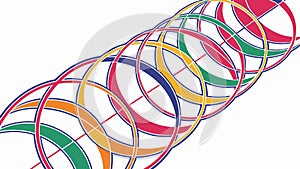 Abstract Dynamic Flowing Overlapping Rings Design, vector design Generative AI