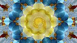 Abstract dynamic geometric kaleidoscope flower pattern background