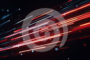 Abstract Red and White Light Streaks