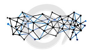 Abstract Dynamic Network Structure, Digital Connectivity Vector, vector design Generative AI
