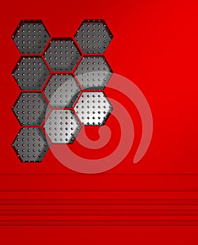 Abstract dynamic red background