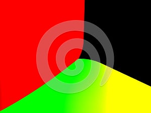 Abstract dynamic, red black and yellow green gradient background