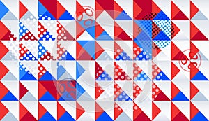 Mosaic abstract dynamic shapes geometric pattern