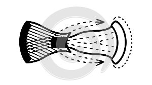 Abstract Dynamic Sound Wave Pattern, Audio Visualizer vector design Generative AI