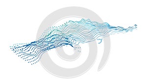 Abstract Dynamic Wave Dot Pattern Vector Design, Fluid Motion, vector design Generative AI