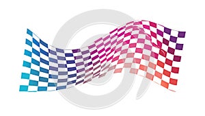 Abstract Dynamic Wavy Lines Checkered Pattern Vector, vector design Generative AI