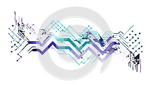 Abstract dynamic wavy lines colorful flowing pattern, vector design Generative AI