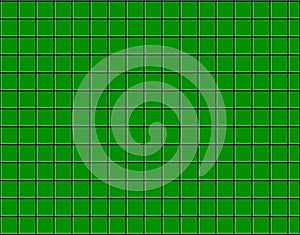 Abstract, dynamical image of green squares, with spectacular dark accents