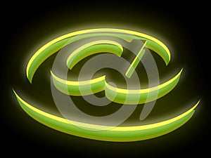 Abstract E-mail symbol in neon light