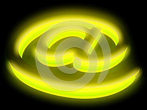 Abstract E-mail symbol in neon light