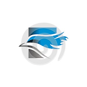 abstract eagle head logo icon
