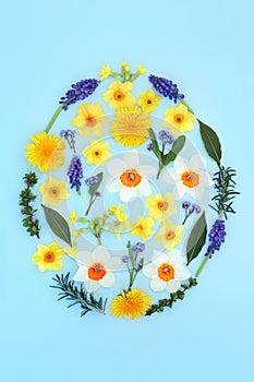 Abstract Easter Egg Flower and Leaf Shape Concept