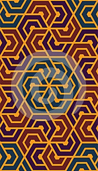 Abstract Eastern Hexagons Pattern