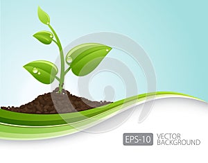 Abstract ecology background vector stock illustration