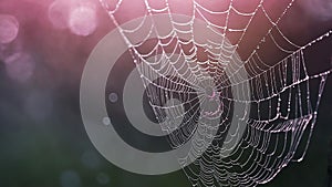 abstract eerie glowing pink closeup of a spid ai generated