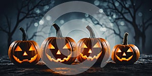 abstract eerie glowing white lined up hallowe ai generated