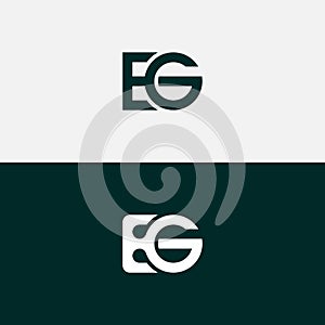 Abstract EG, GE, E, G Letters Logo Initial Based Monogram Icon Vector. EG e g modern creative alphabet letter logo icon template